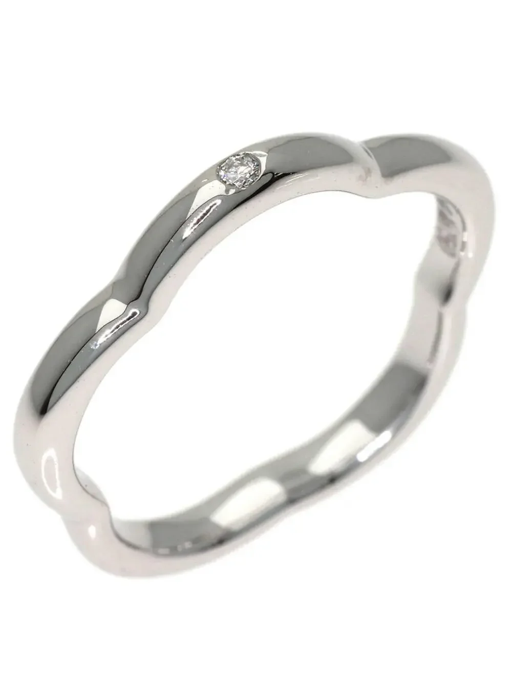 Chanel Camellia Ring 18K White Gold #343283C13B